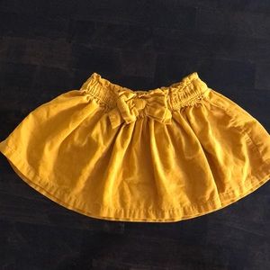 Mustard colored corduroy skirt